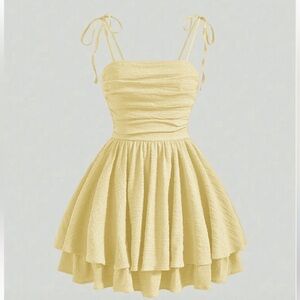 Women’s One Shoulder Knot Pleated Dress.